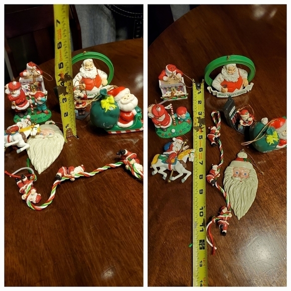 8pcs Lot of Santa Christmas Tree Ornaments (Some are vintage) - Picture 16 of 16